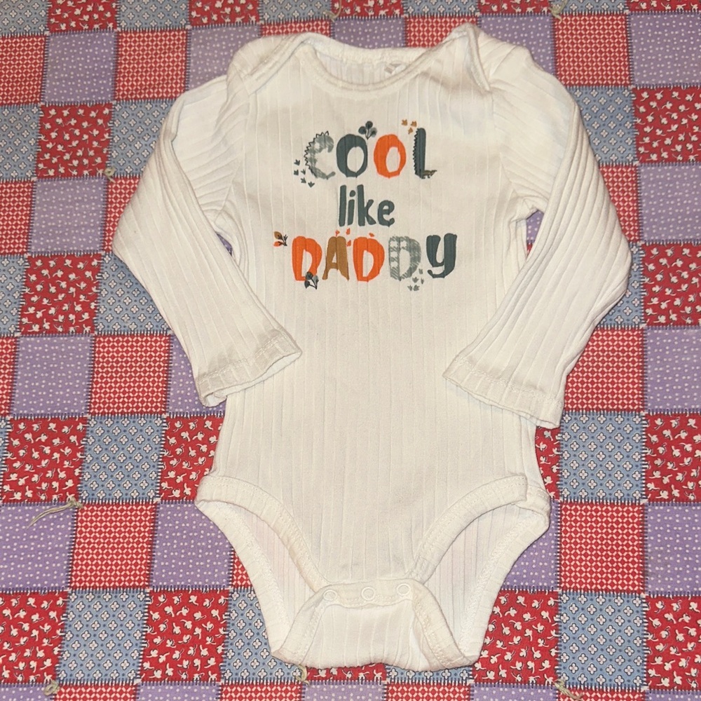 Chick Pea Cream 'Cool Like Daddy' Onesie